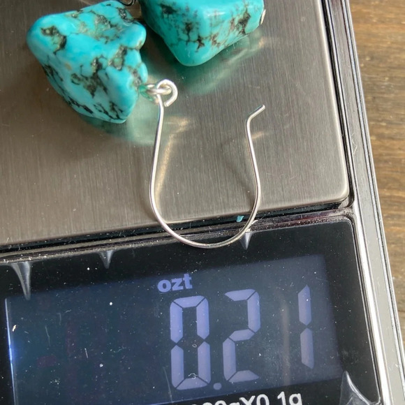 ARIZONA TURQUOISE NUGGET DROP EARRINGS - Picture 4 of 9